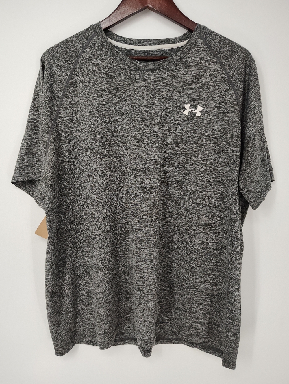Under Armour Heatgear Men's Gray Heathered Short Sleeve Tee Size 2XL Loose